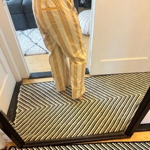 Striped high waist wide-leg pants